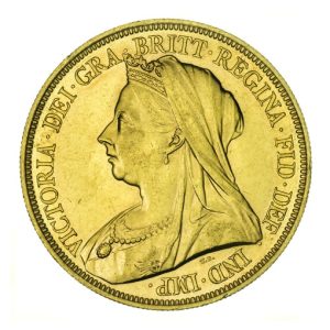 GB Sterlina Regina Vittoria - Testa velata