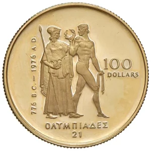 Canada 100 Dollari Giochi Olimpici Montreal 1976 - immagine 2
