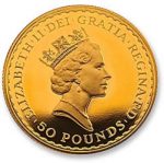 GB 50 Pounds Regina Elisabetta II - 1/2 Oncia oro puro